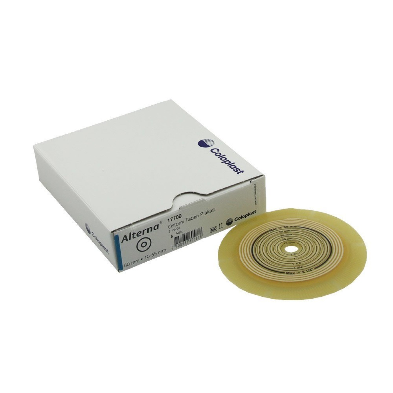 Alterna® Ostomi Taban Plakası Kulakçıklı 2 Parça 5'li Kutu-177100