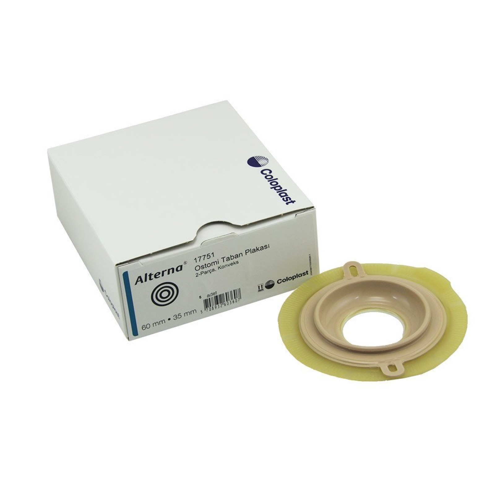 Alterna® Ostomi Taban Plakası 2 Parça Konveks 5'li Kutu-17750