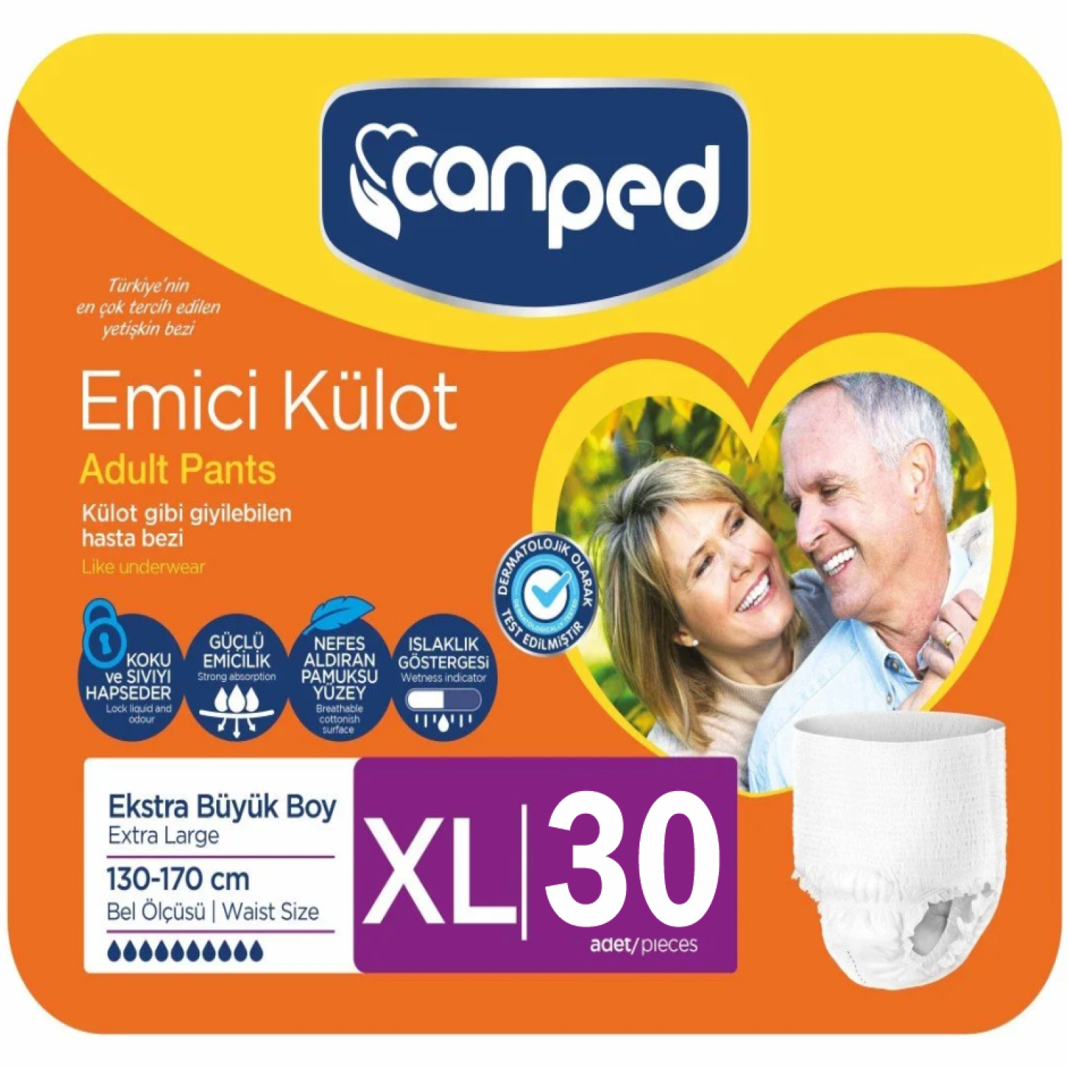 Canped Emici Külot Hasta Bezi XL 30'lu