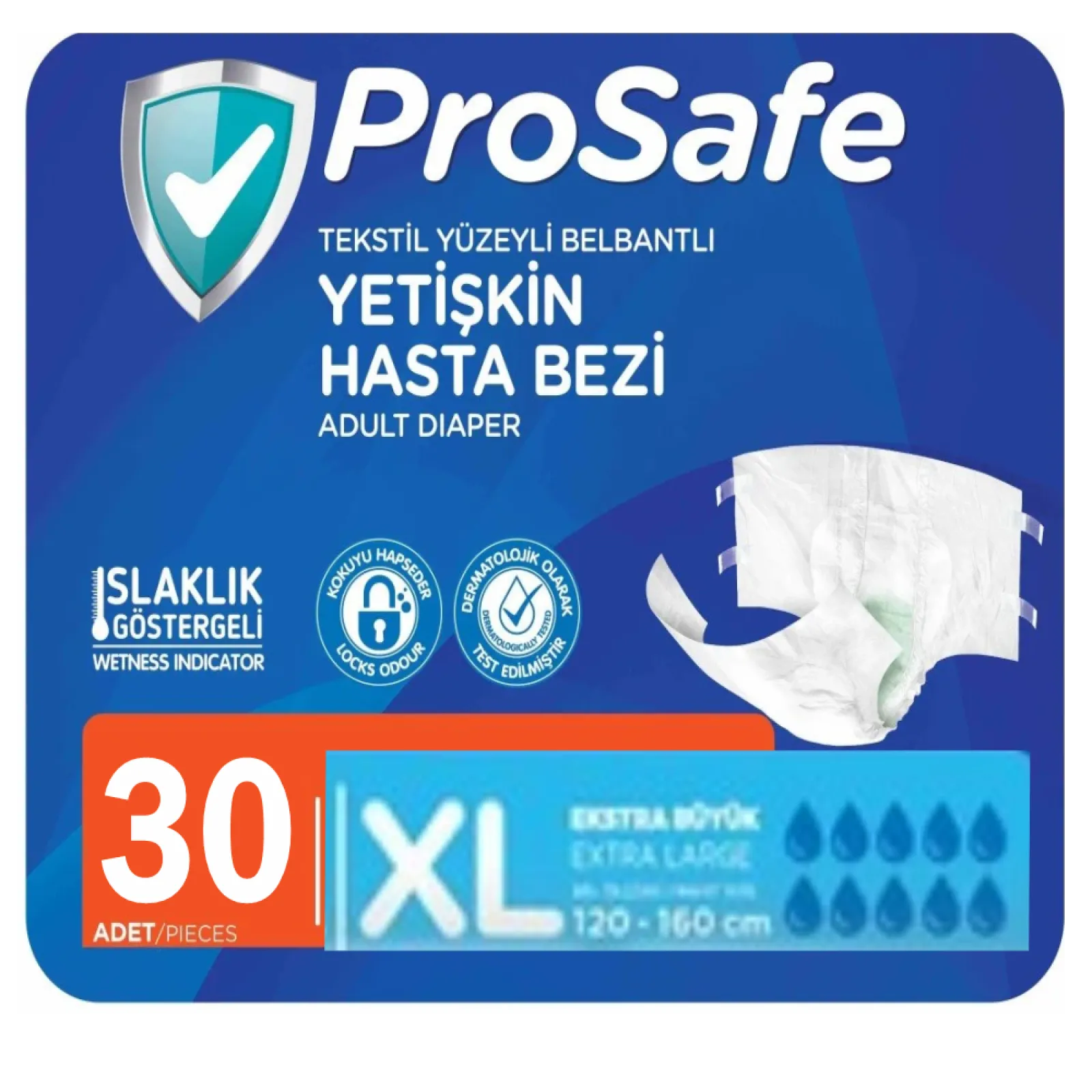 Prosafe Tekstil Belbantlı Hasta Bezi 30'lu XLarge